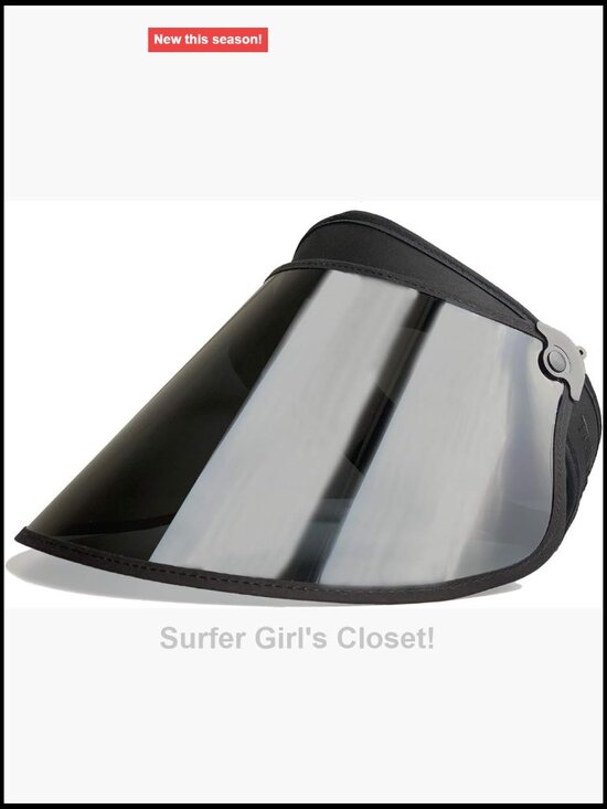 Polarized Full Face Sun Visor with UV Protection, Adjustable 19-25\